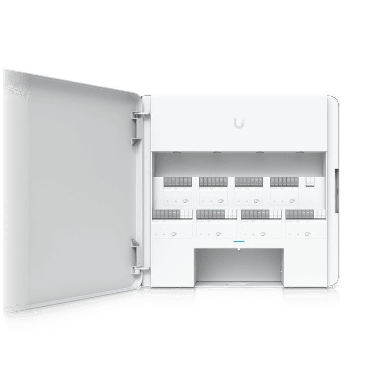 UniFi Enterprise Access Hub with its enclosure open